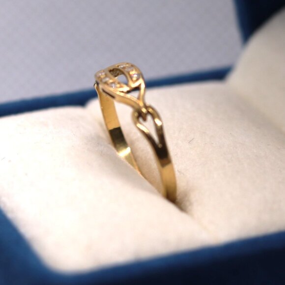 19k Yellow Gold Ring Portuguese Solid Gold (800 Purity 19.2k) Size 7 - Picture 5 of 9